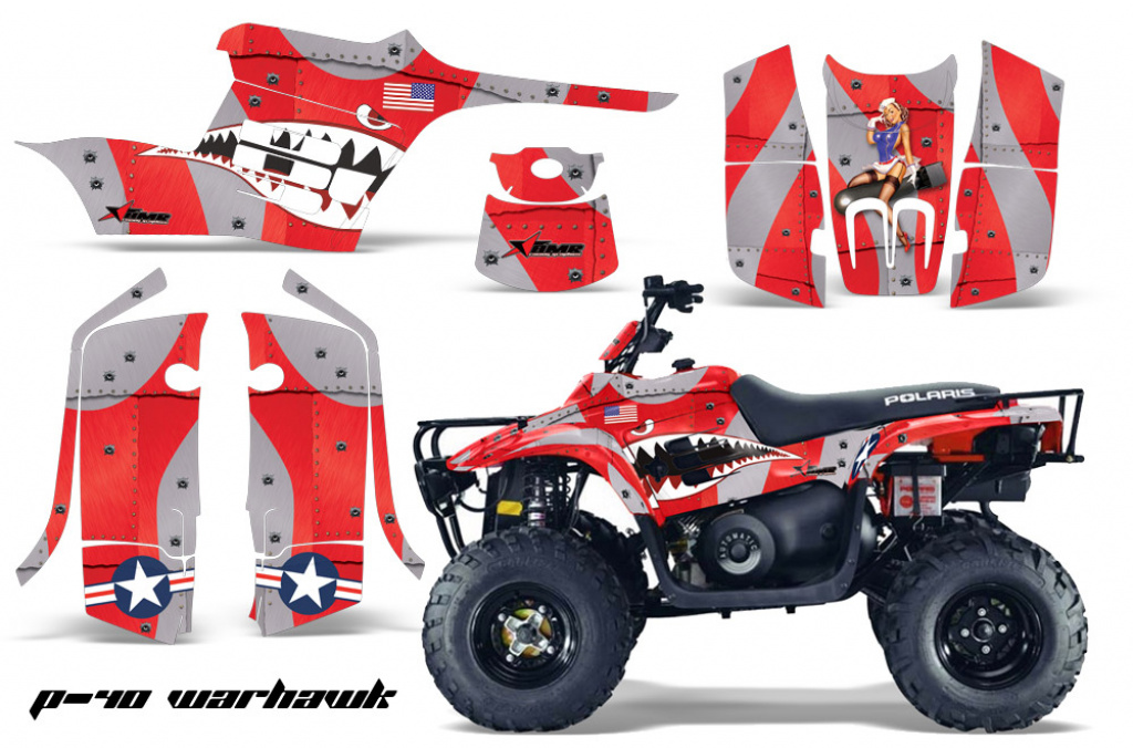 P40-Warhawk Rot für Polaris Trailboss 330 04-09