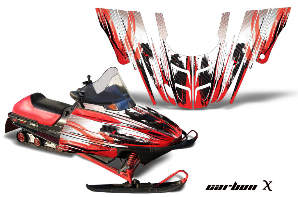 Carbon-X Rot für Polaris 700XC/800XCR/600RMK/Touring 99-03