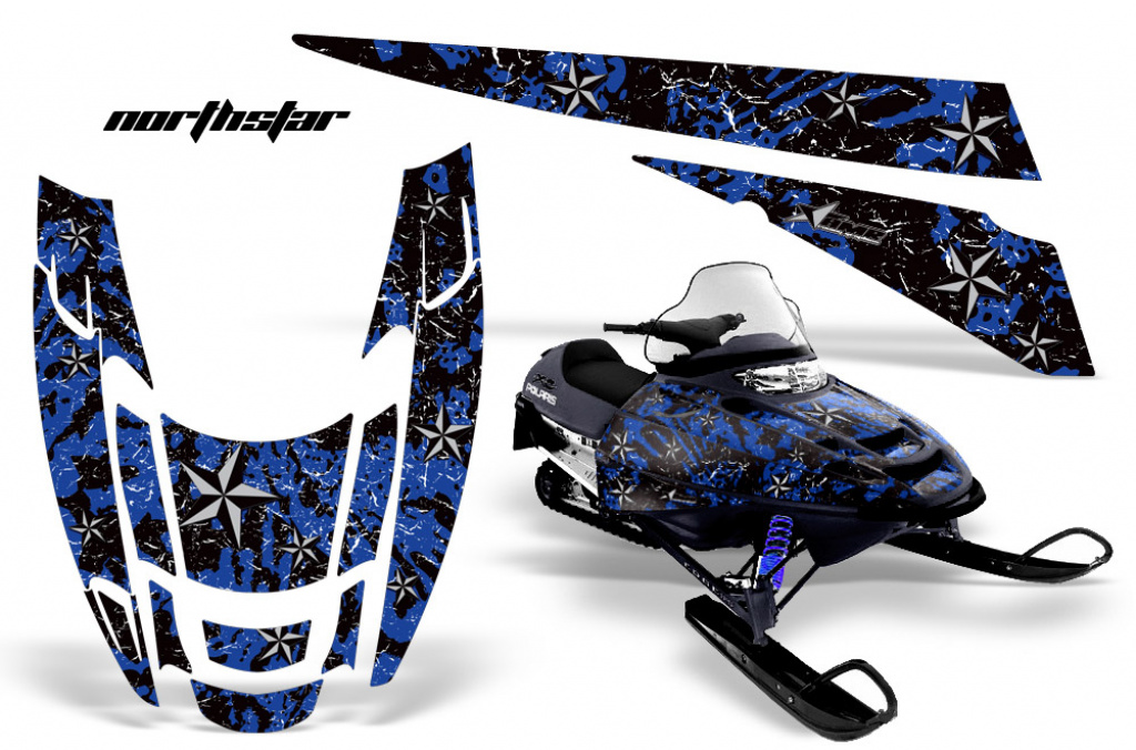 Northstar Hintergrund = Blau, Designfarbe = Silber für Polaris Edge