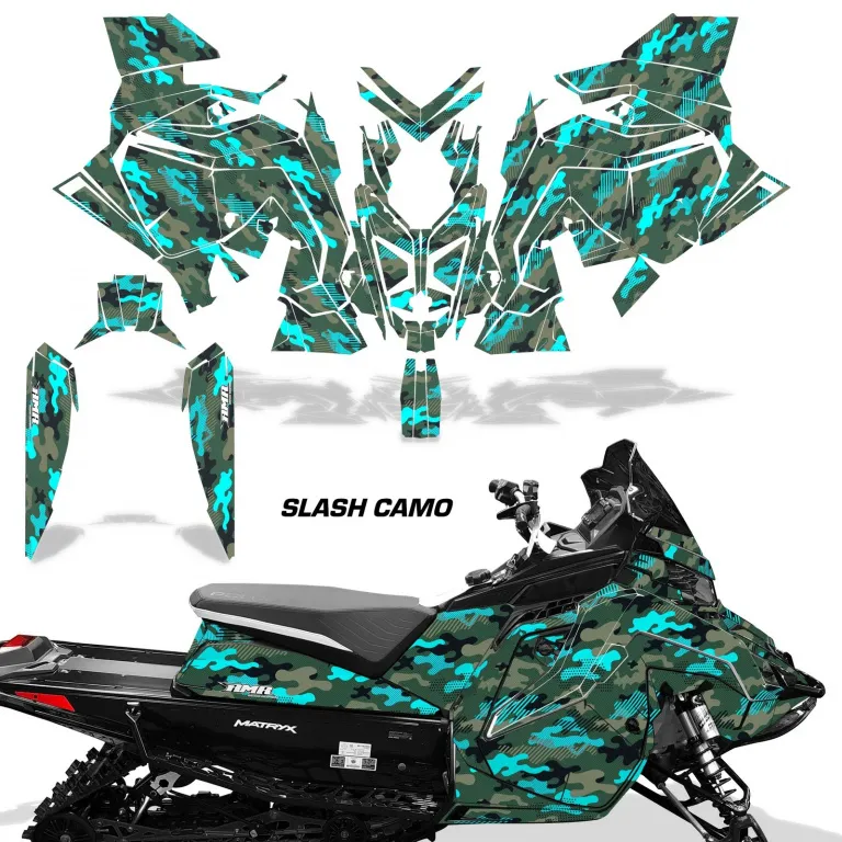Slash Camo Teal Blau für Polaris Matryx Indy Assault 21+