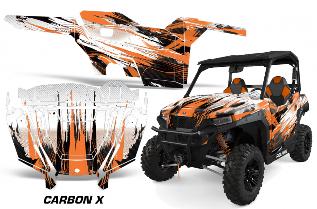 Carbon-X Orange für Polaris General 2 Türer 2016+