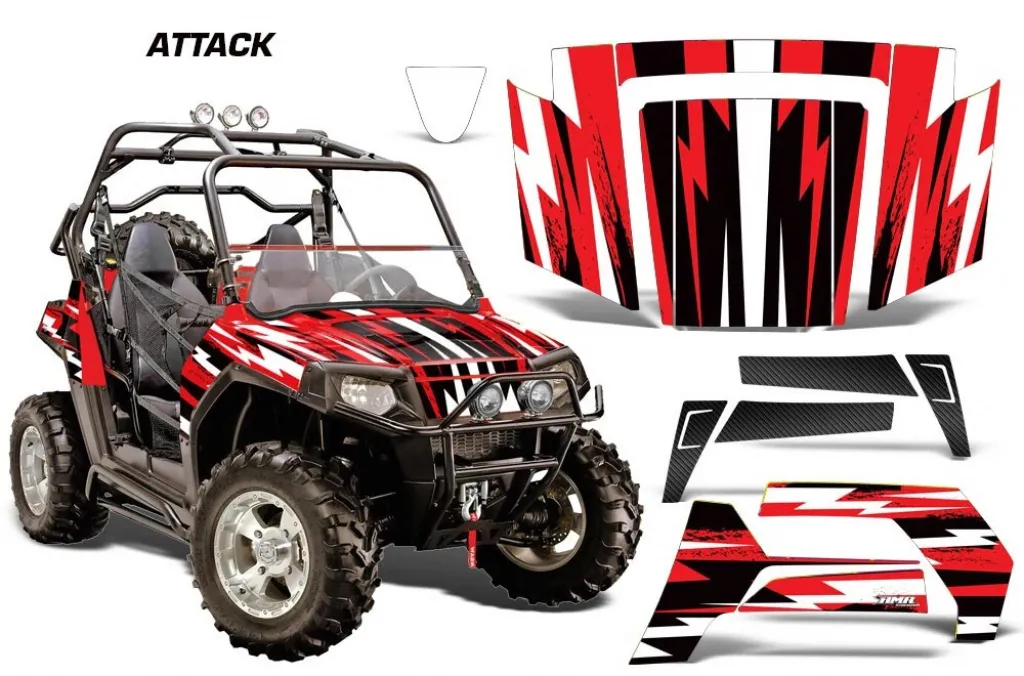 Attack Red for Polaris RZR 800/s 06-10
