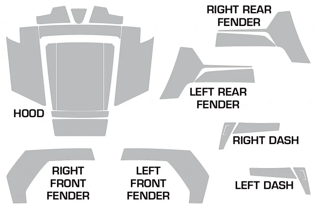 Cutting Pattern for Polaris RZR 800/s 06-10