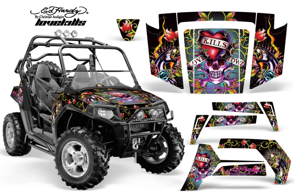 Ed-Hardy - LoveKills Black for Polaris RZR 800/s 06-10