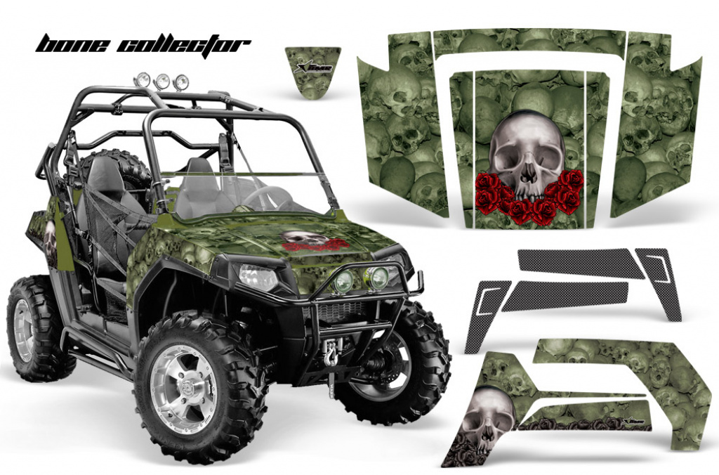 Bone Collector Grün für Polaris RZR 800/s 06-10