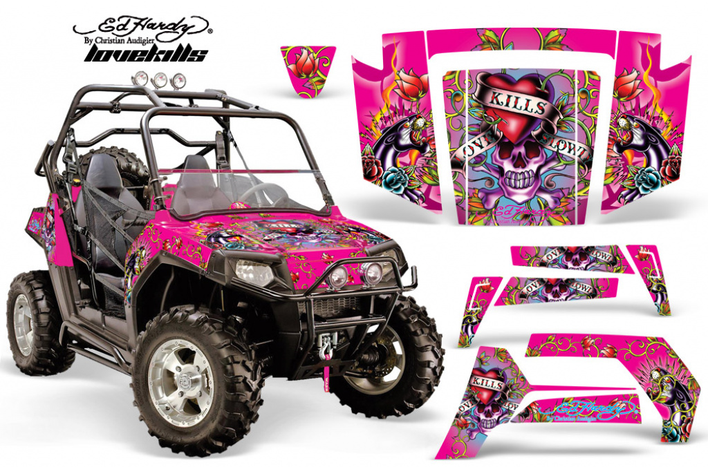 Ed-Hardy - LoveKills Pink für Polaris RZR 800/s 06-10