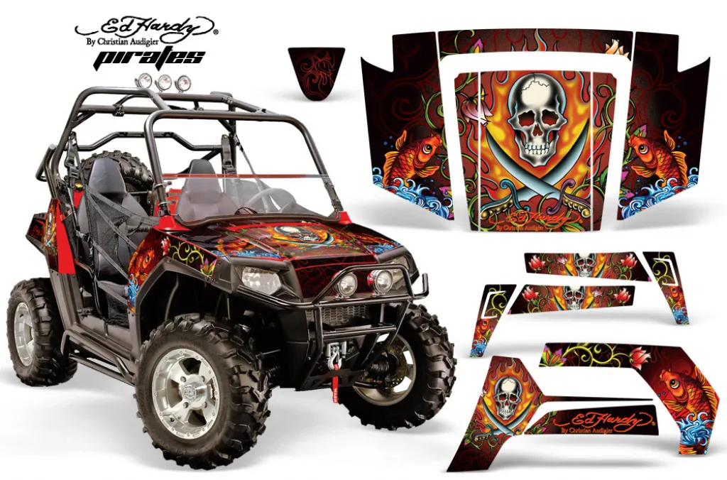 Ed-Hardy - Pirates Red for Polaris RZR 800/s 06-10