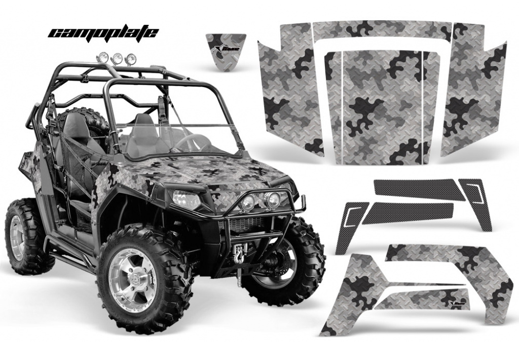 Camoplate Silber für Polaris RZR 800/s 06-10