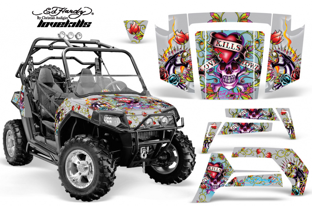 Ed-Hardy - LoveKills Silber für Polaris RZR 800/s 06-10