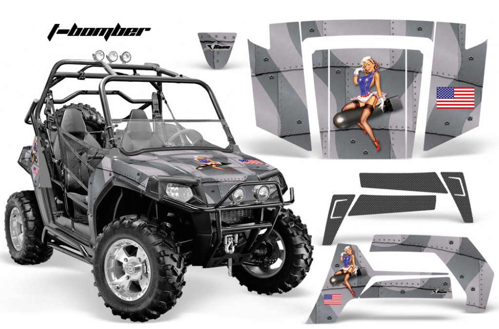 T-Bomber Silber für Polaris RZR 800/s 06-10