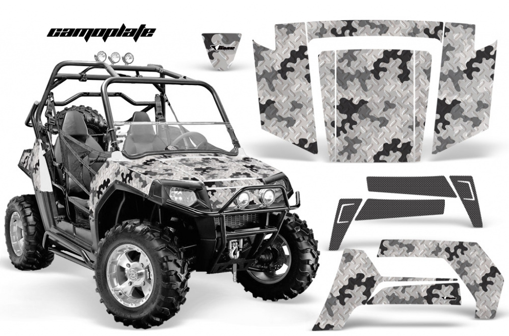 Camoplate Weiß für Polaris RZR 800/s 06-10