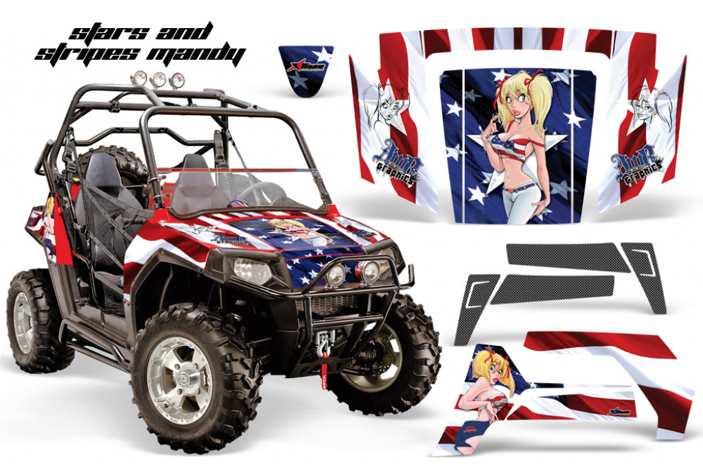 Stars and Stripes Mandy für Polaris RZR 800/s 06-10