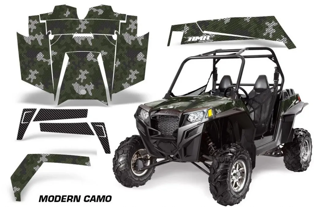 Modern Camo Grün für Polaris RZR 800/s 11-14