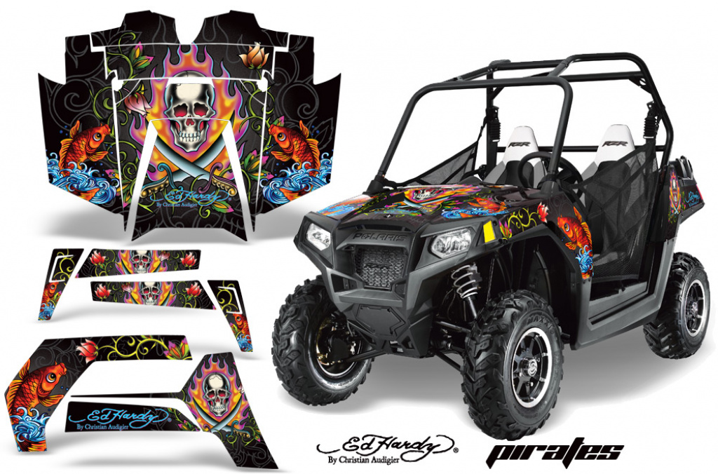 Ed-Hardy - Pirates Schwarz für Polaris RZR 800/s 11-14