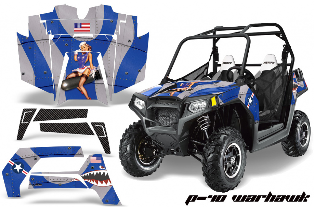 P40-Warhawk Blau für Polaris RZR 800/s 11-14
