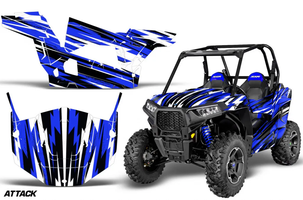 Attack Blau für Polaris RZR 900S/1000S 2 Türer 15-20