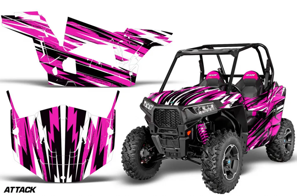 Attack Pink für Polaris RZR 900S/1000S 2 Türer 15-20