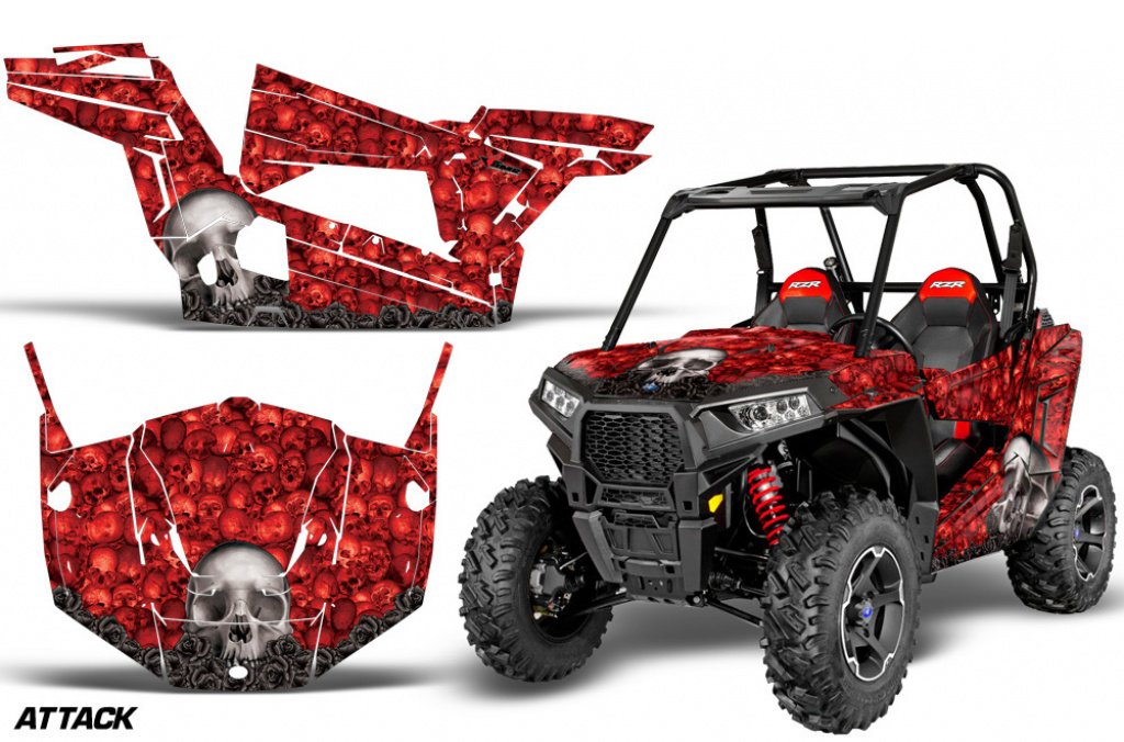 Bone Collector Rot für Polaris RZR 900S/1000S 2 Türer 15-20