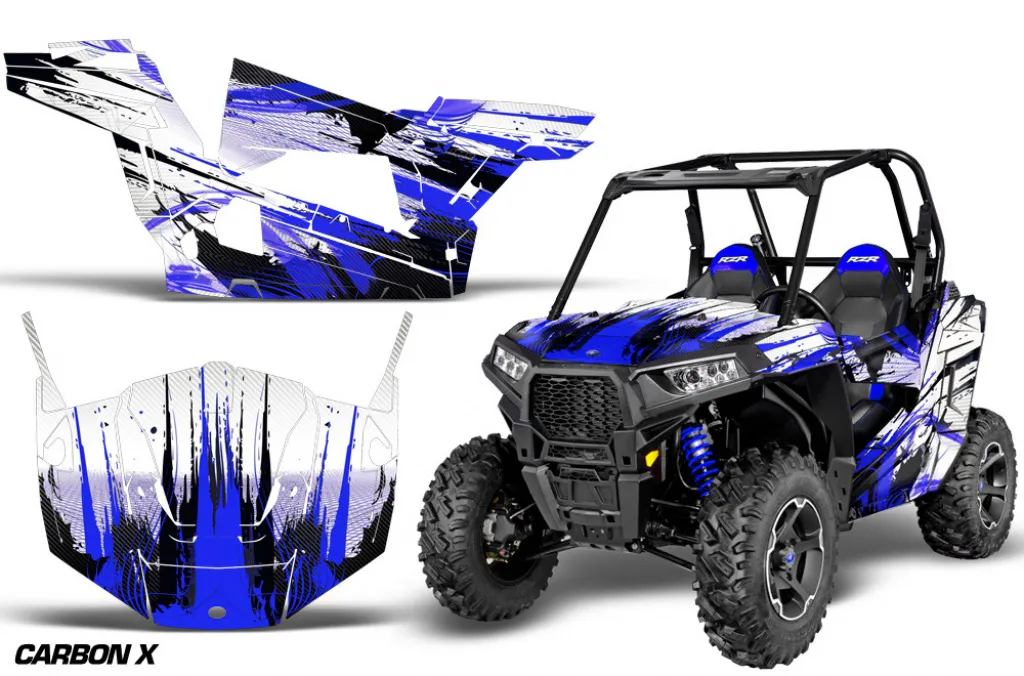 Carbon-X Blau für Polaris RZR 900S/1000S 2 Türer 15-20