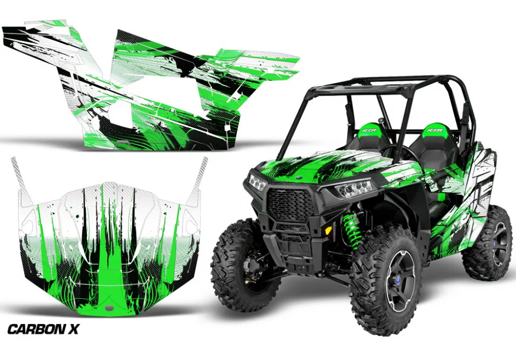 Carbon-X Grün für Polaris RZR 900S/1000S 2 Türer 15-20