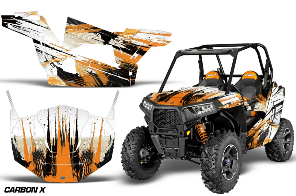 Carbon-X Orange für Polaris RZR 900S/1000S 2 Türer 15-20