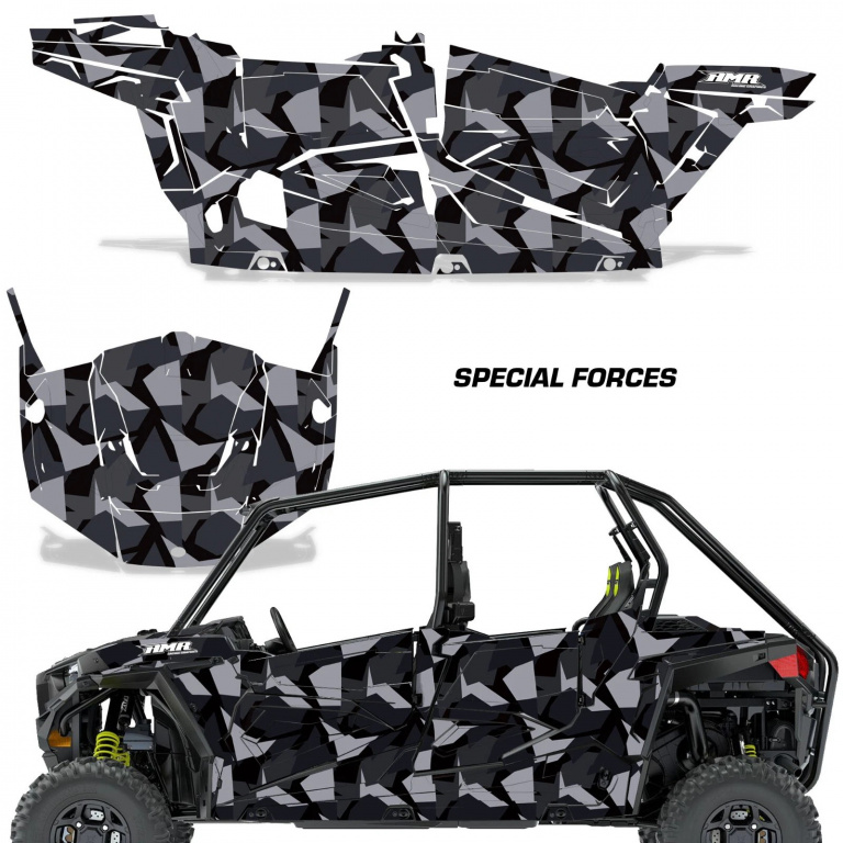 Special Forces Schwarz für Polaris RZR 900S/1000S 4 Türer 15-20