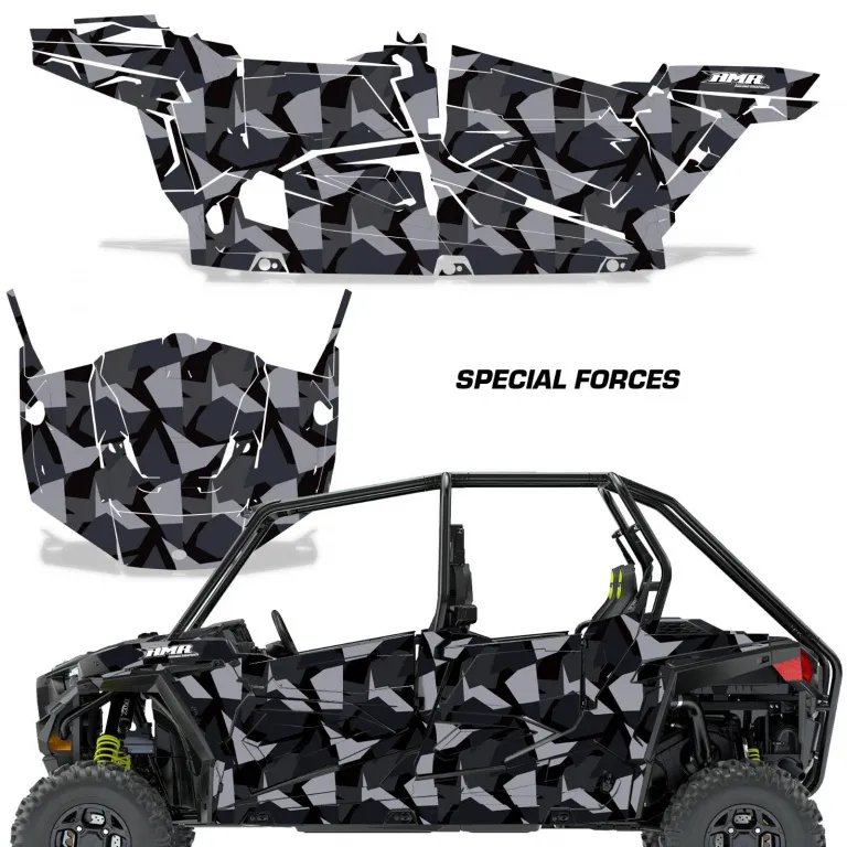 Special Forces Schwarz für Polaris RZR 900S/1000S 4 Türer 15-20
