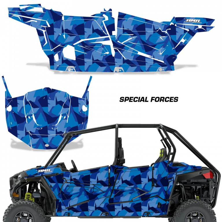 Special Forces Blau für Polaris RZR 900S/1000S 4 Türer 15-20