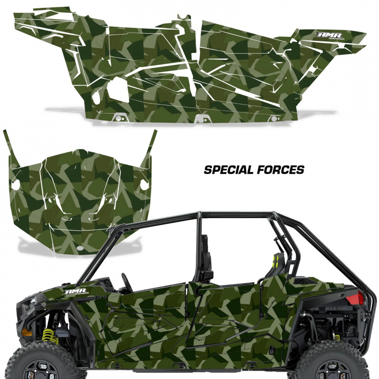 Special Forces Grün für Polaris RZR 900S/1000S 4 Türer 15-20