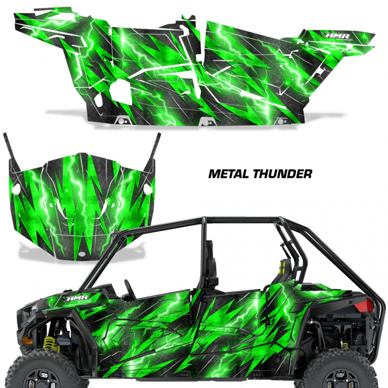 Metal Thunder Grün für Polaris RZR 900S/1000S 4 Türer 15-20