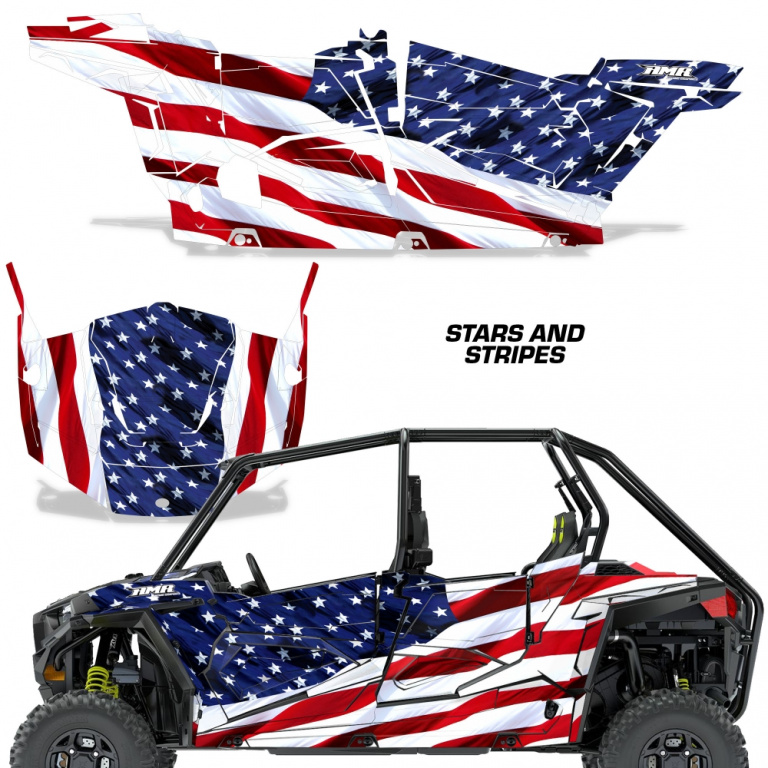 Stars & Stripes für Polaris RZR 900S/1000S 4 Türer 15-20