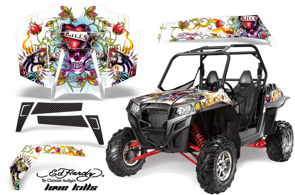 Ed-Hardy - LoveKills Weiß für Polaris RZR 900XP 11-14