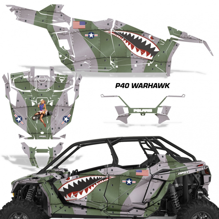 P40-Warhawk Grün für Polaris RZR Pro XP 4 Türer 20-24