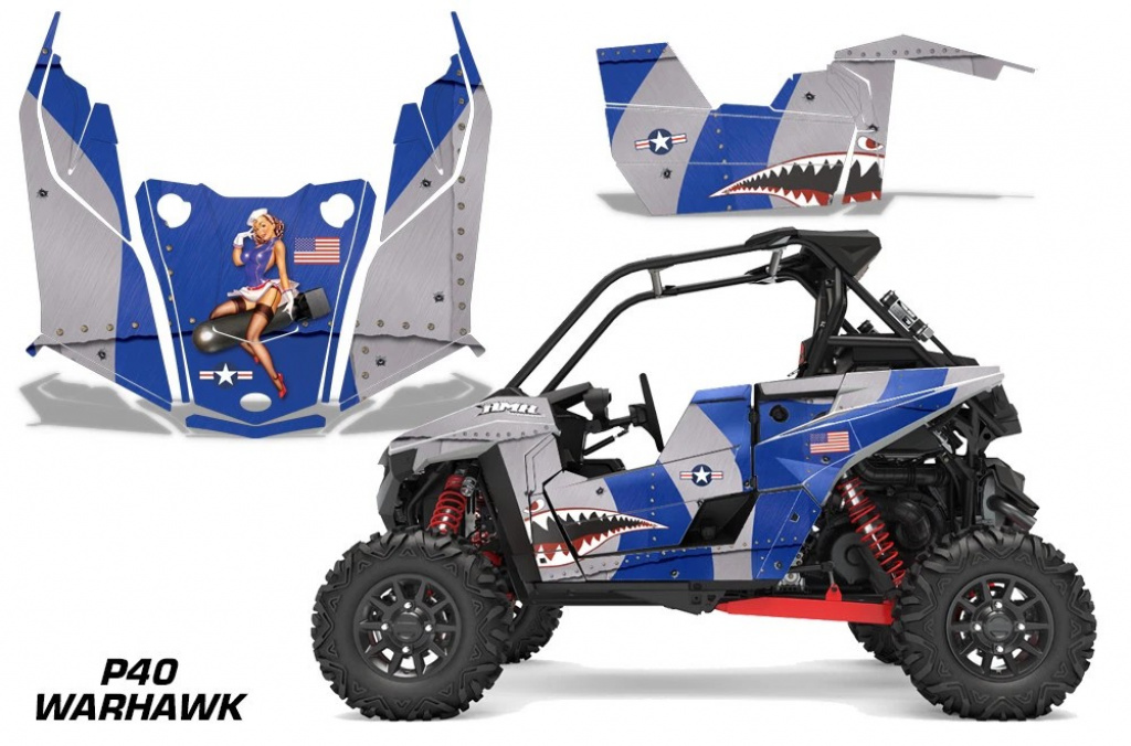 P40-Warhawk Blau für Polaris RZR RS1