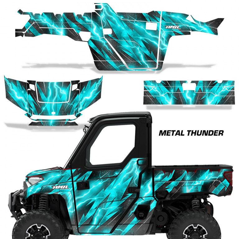 Metal Thunder Teal Blue für Polaris Ranger 1000 XP 18-24