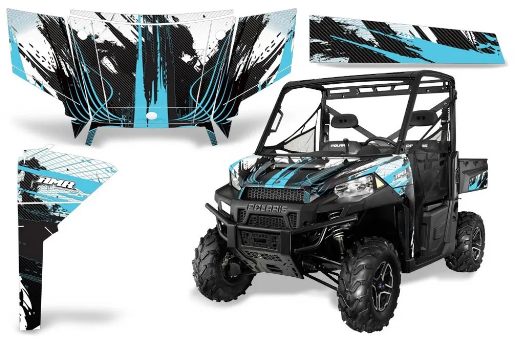 Carbon-X Aqua Blau für Polaris Ranger Diesel 16-17