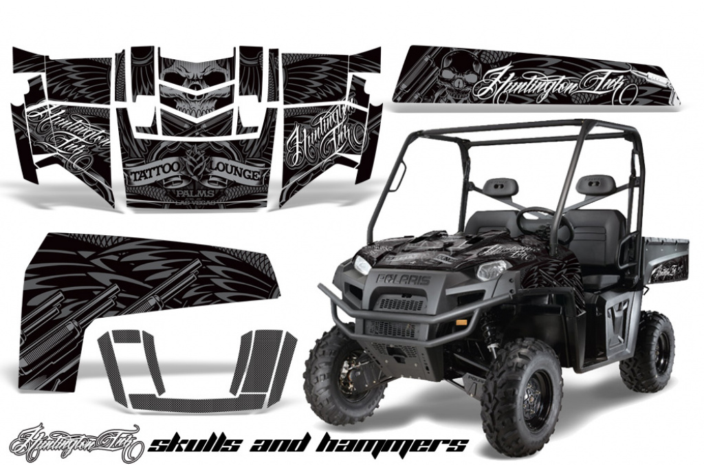 Skulls and Hammers Silber für Polaris Ranger XP 2009