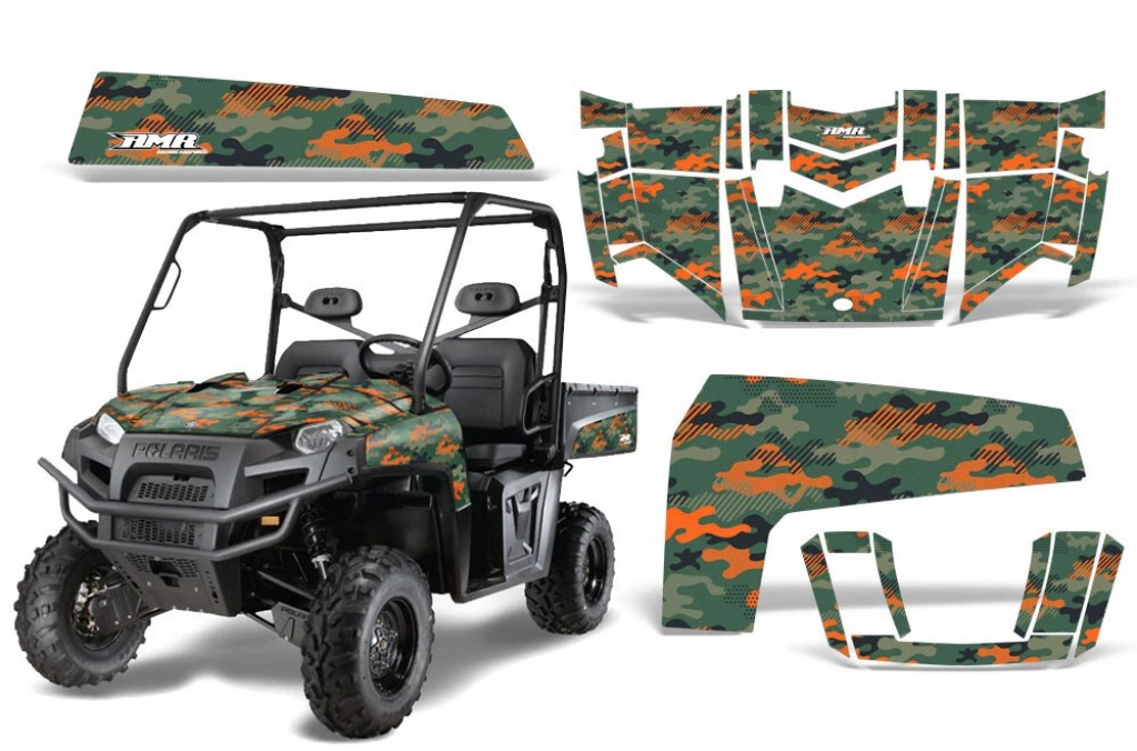 Slash Camo Orange für Polaris Ranger XP500-900D 10-14