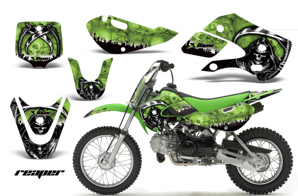 Reaper Grün mit Nummernfeldern für Suzuki DRZ 110 All Years