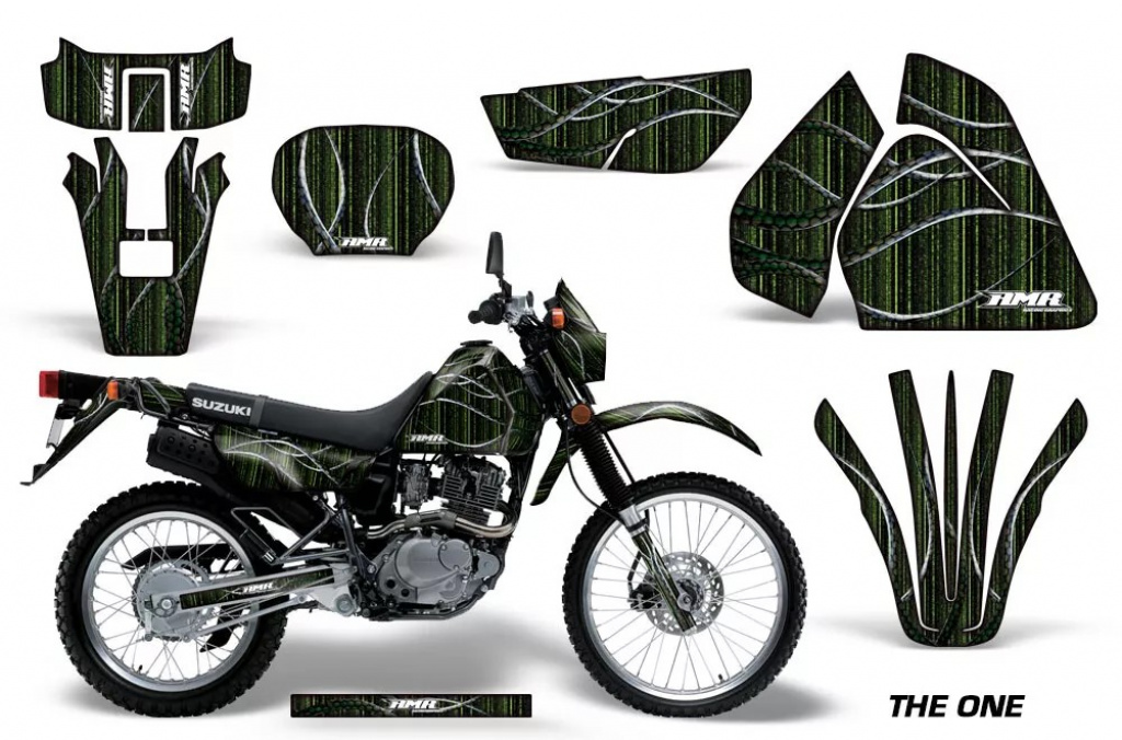 The One Grün mit Nummernfeldern für Suzuki DRZ 200 SE 1996-2009