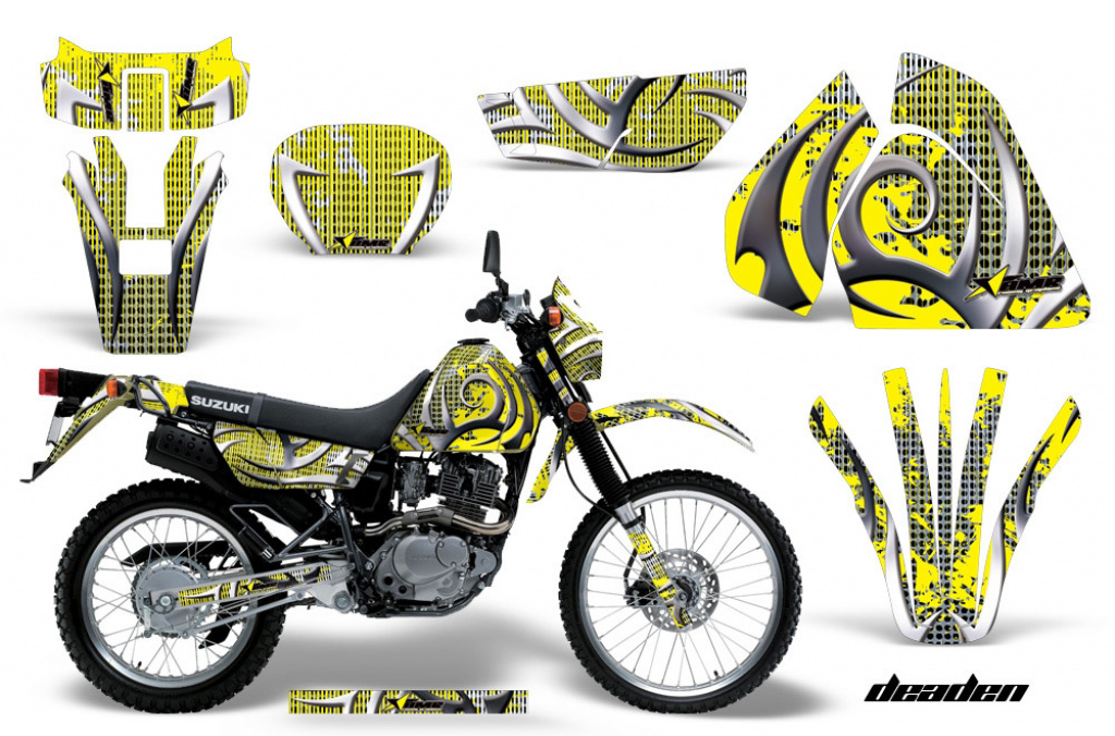 Deaden Gelb mit Nummernfeldern für Suzuki DRZ 200 SE 1996-2009