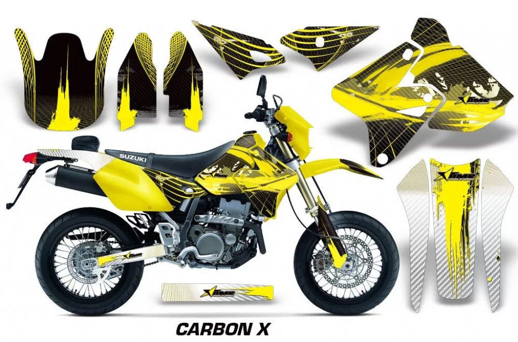 Carbon-X Gelb ohne Nummernfeldern für Suzuki DRZ 400 S/SM 2000-2023