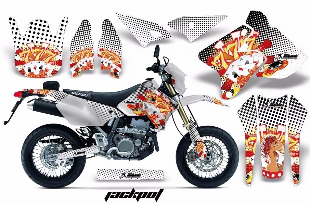 Jackpot Weiß ohne Nummernfeldern für Suzuki DRZ 400 S/SM 2000-2023