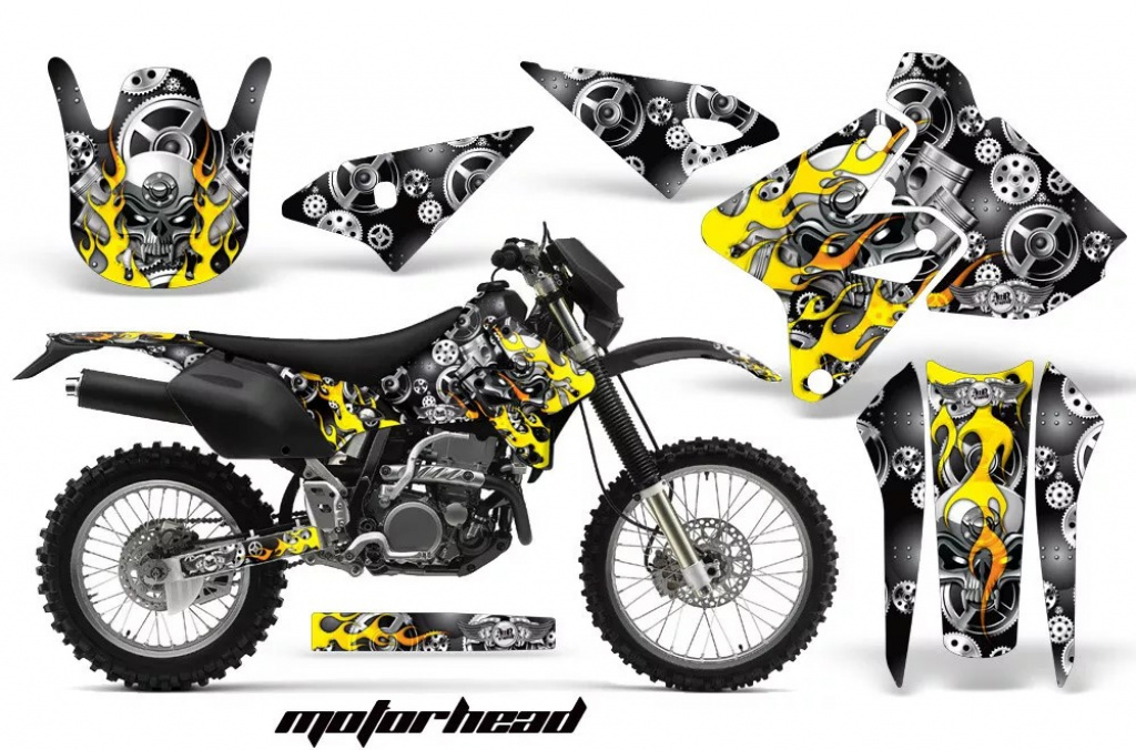 Motorhead Schwarz ohne Nummernfeldern für Suzuki DRZ 400 S/SM 2000-2023
