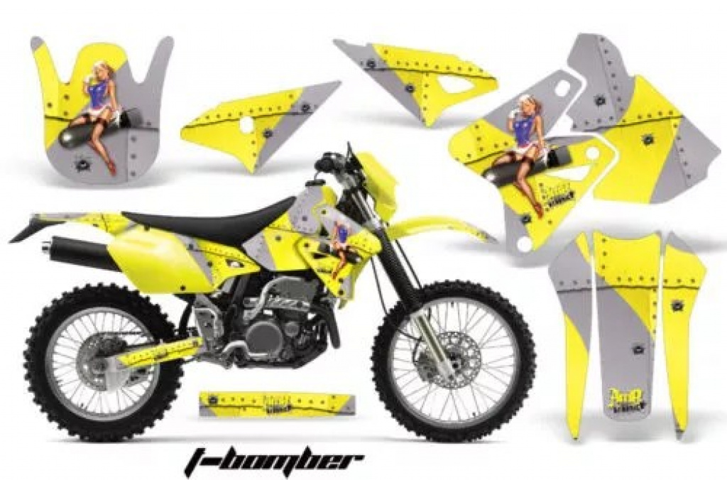 T-Bomber Gelb ohne Nummernfeldern für Suzuki DRZ 400 S/SM 2000-2023