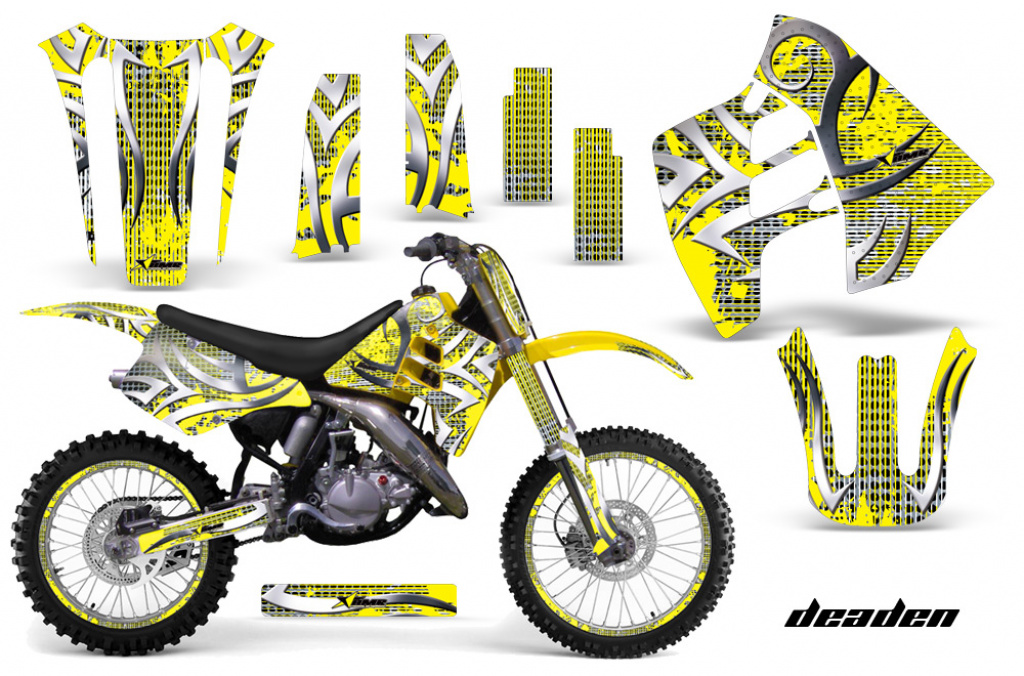 Deaden Gelb mit Nummernfeldern für Suzuki RM 125 1992