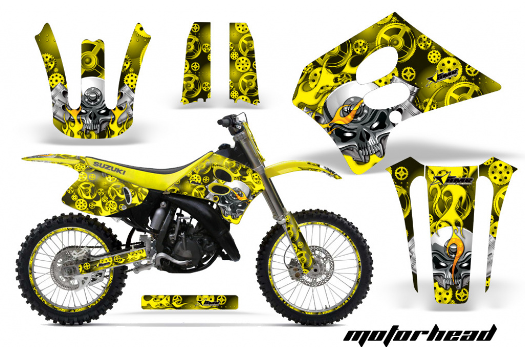 Motorhead Gelb mit Nummernfeldern für Suzuki RM 250 1993-1995
