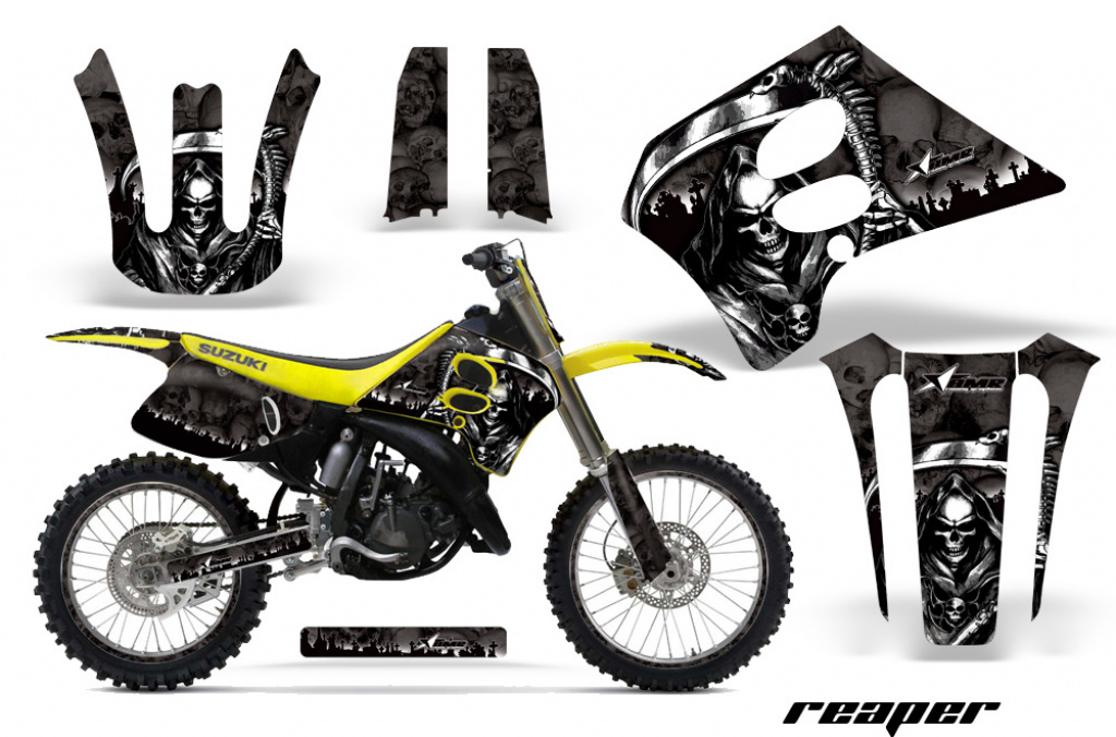 Reaper Schwarz mit Nummernfeldern für Suzuki RM 250 1993-1995