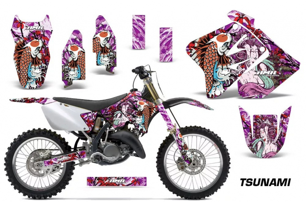 Tsunami Lila ohne Nummernfeldern für Suzuki RM 125 2001-2009