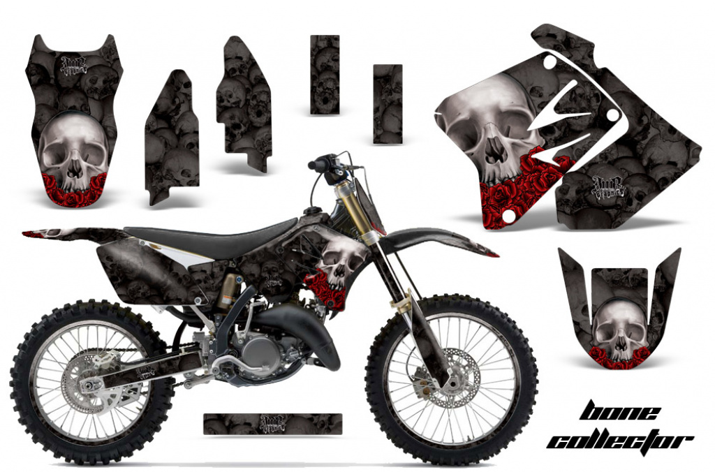 Bone Collector Schwarz mit Nummernfeldern für Suzuki RM 125 2001-2009